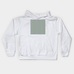 Chocolate and Mint Vertical Stripes in Pretty Tints of Teal and Shades of Brown Kids Hoodie